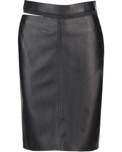 fendi roma leather skirt gray|Fendi skirts for women.